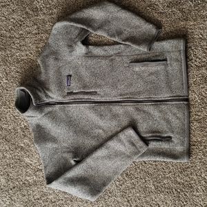 PATAGONIA FULL ZIP UP SWEATER MENS MEDIUM IN GUC GREY GREEN HEATHER